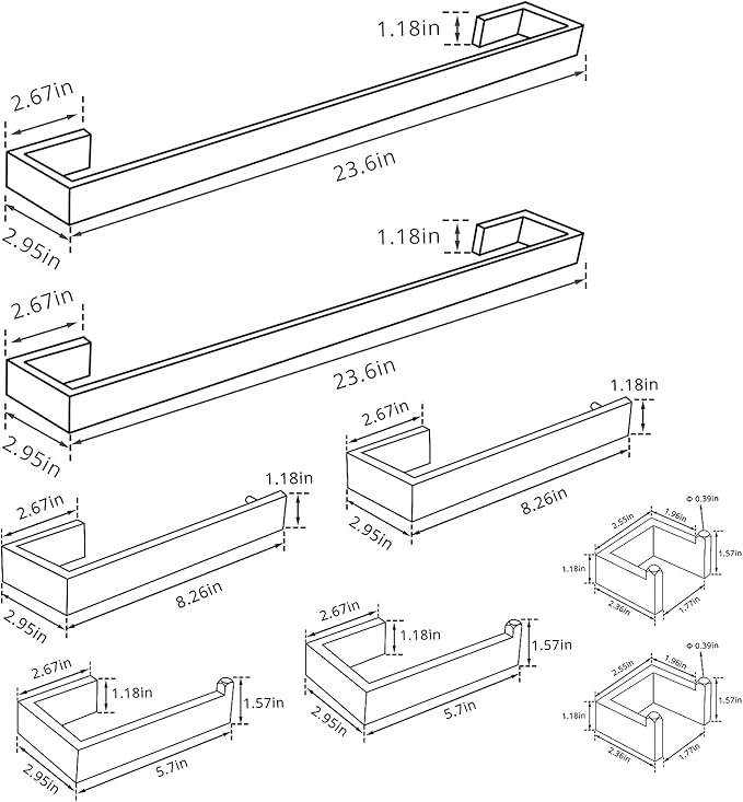 Fapully 8 Piece Bathroom Accessories Set Stainless Steel,Bathroom Hardware Set Brushed Nickel Wall Mounted