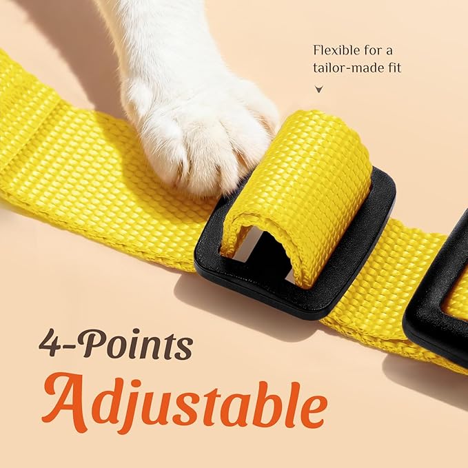 Dooradar Cat Harness and Leash Set, Escape Proof Safe Adjustable Kitten Vest Harnesses for Walking, Easy Control Soft Breathable Mesh Jacket with Reflective Strips for Cats, Yellow, S
