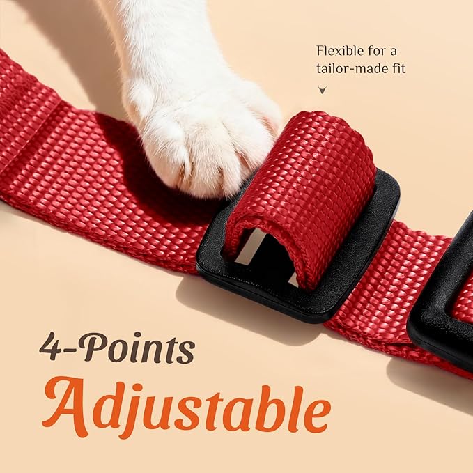 Dooradar Cat Harness and Leash Set, Escape Proof Safe Adjustable Kitten Vest Harnesses for Walking, Easy Control Soft Breathable Mesh Jacket with Reflective Strips for Cats, Red, S