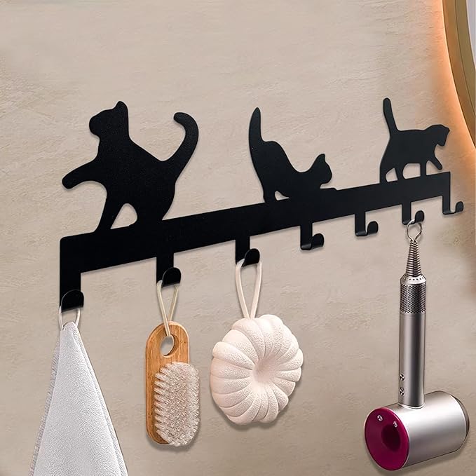 Key Holder for Wall Decorative, Metal Key Holder, Key Organizer for Wall Mount, Hanging Key Rack with 7 Hooks, Key Hooks for Hallway Entryway Office Kitchen Farmhouse