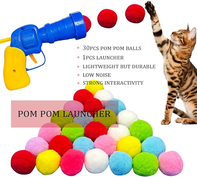 HerMia Cat Toys Bulk, Interactive Kitten Toys Variety Pack for Indoor Cats 84 Pieces