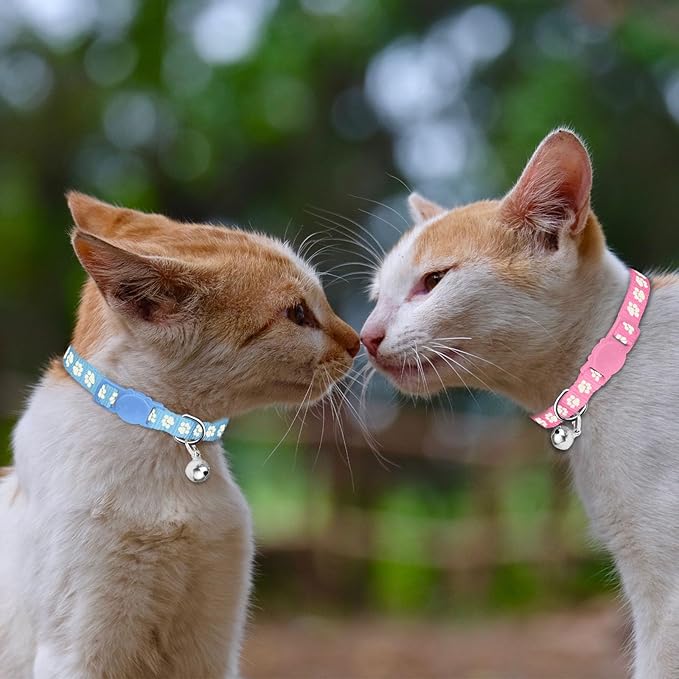 16 PCS Breakaway Cat Collars,Kitten Collar with Bell Cat Collars for Boy Girl Cats Breakaway Collar for Cats Glow in The Dark 7.5-12.6 Inch