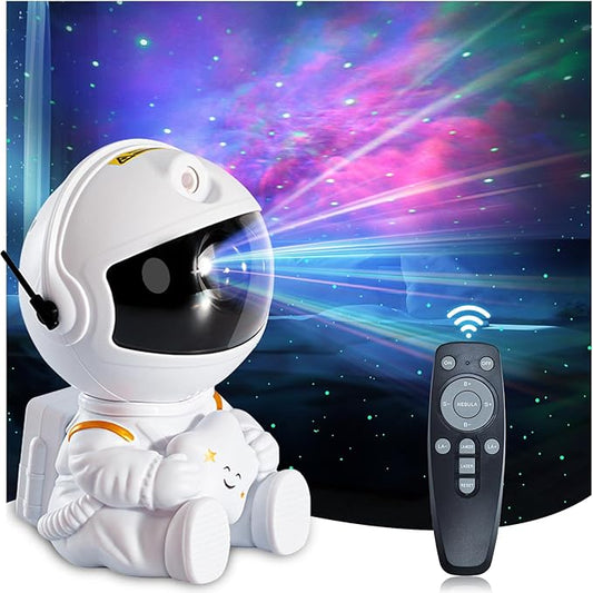 Astronaut Galaxy Projector Night Light for Kids Bedroom Star Projector with Remote Control, Aesthetic Nebula Astronaut Projector Ambient Lighting for Gaming Room, Home Theater, Ceiling, Party Decor