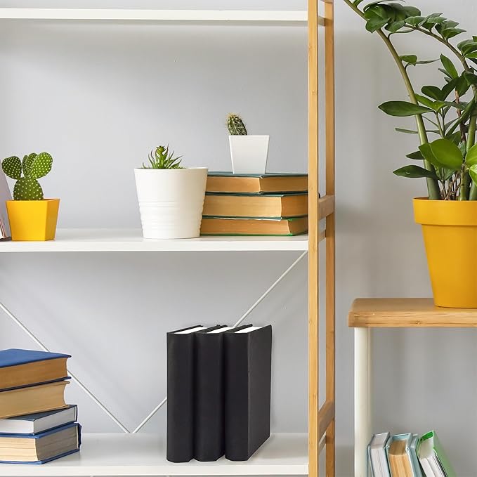 AuldHome Design Faux Book Stack (Black, Set of 3); Decorative Books for DIY Crafts and Home Decor