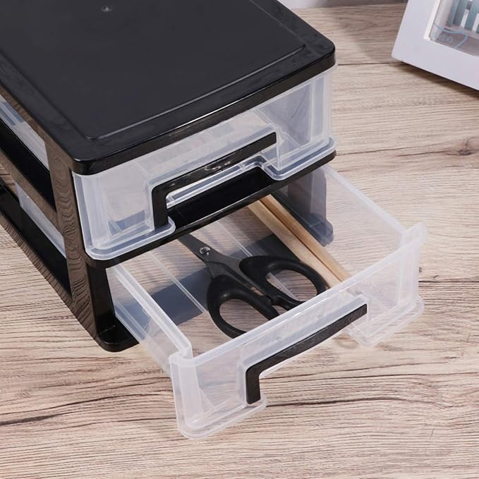 SAFIGLE Cosmetic Organizer Mini Plastic Drawer Organizer Plastic Storage Drawers Storage Bins with Drawers Home Office Desktop Organizer Small Storage Drawer for Craft,Bathroom,Dorm,Desk