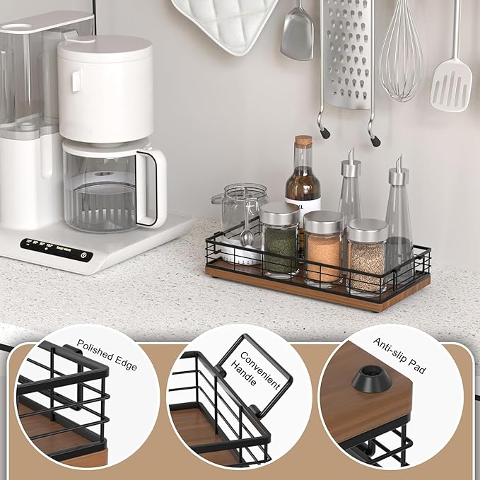 Toilet Paper Basket, 2PCS 13 Inch Bathroom Tank Tray Top of Toilet Storage Toiletries Organizer for Bathroom, Living Room and Kitchen