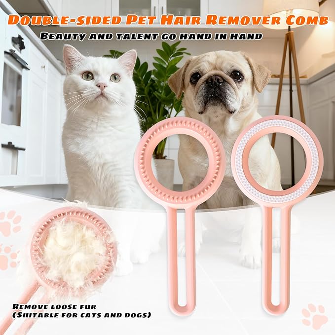 2pcs (blue) Cat Brushes for Indoor Cats Shedding, Brush for Long or Short Haired Cats, Grooming Brush Comb for Kitten Rabbit Massage Removes Loose Fur