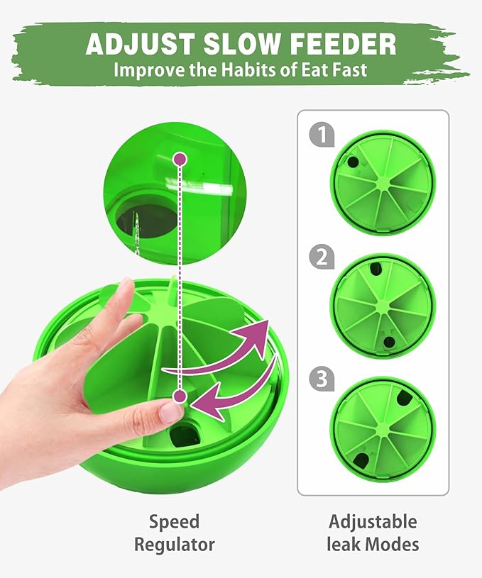 Interactive Dog Treat Toy, Mental Stimulation and Enrichment, Green