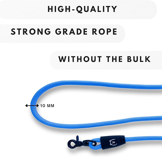 ShawnCo Basecamp Rope Dog Leash- Premium, Durable Pet Leash with Soft Neoprene Padded, Reflective Handle for Small, Medium and Large Dogs (Olive Green, 6 Feet)