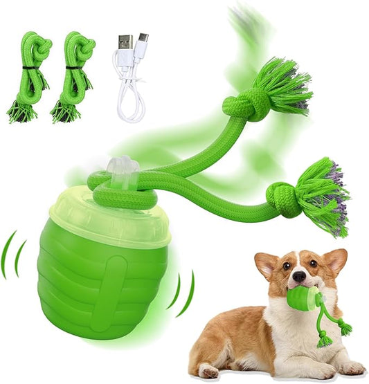 Interactive Dog Toys, [2025 Newly Upgraded] Motion Activated Rolling Squeaky Ball for Medium Dogs, Automatic Moving Dogs Ball for Boredom, USB Rechargeable(Green)