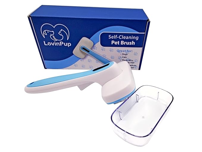 Dog Grooming Slicker Brush, Dogs and Cat Self Cleaning Brushes, Best Brushing for Professional Grooming and Massaging Doggies and Cats, Simple Cleaning with Retractable Curved Bristles