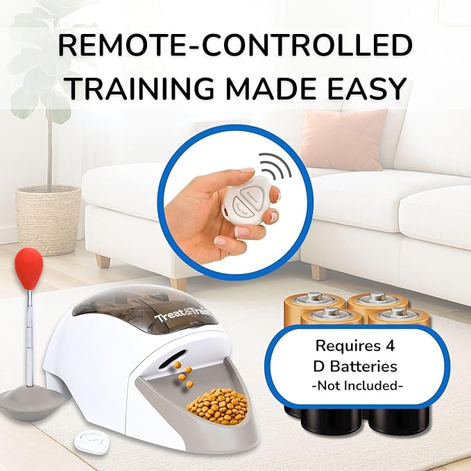 Treat&Train® - Remote Treat Dispensing Dog Training System, Positive Reinforcement, Calm Behavior, Distraction Avoidance (Treat&Train® Remote Dog Trainer with Carry Bag)