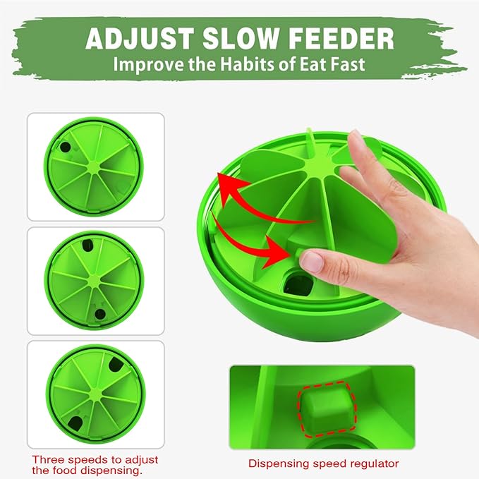 Enrichment Interactive Dog Treat Toy - Level 1 Mental Stimulation for Dogs, Dog Toys for Boredom Busy (Beginner-Green 5.6" Squeaky Ball)