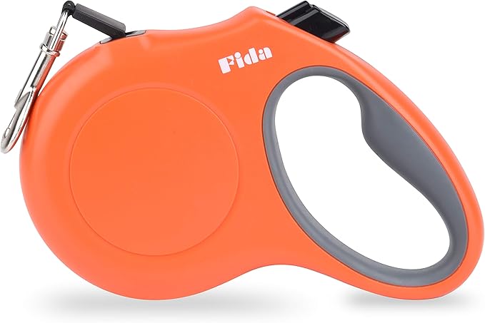 Fida Retractable Dog Leash, 16 ft Dog Walking Leash for Medium Dogs up to 44lbs, Tangle Free, Orange