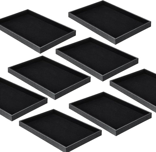 Quelay Stackable Jewelry Tray Jewelry Organizer Tray Showcase Display Empty Plate Bracelet Ring Earring Organizer