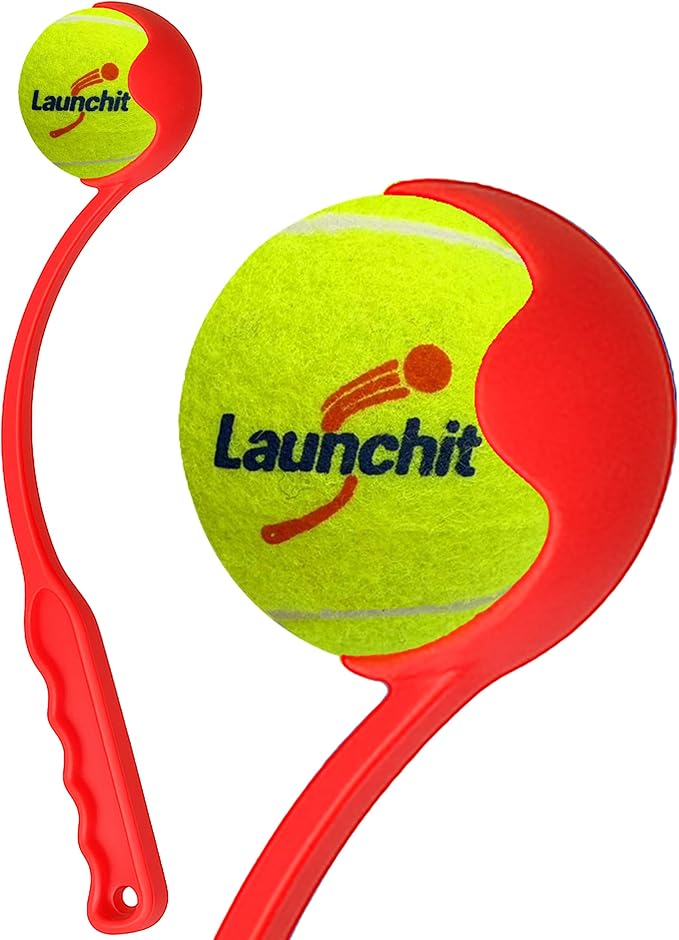 Dog Ball Thrower Launcher, Tennis Ball Launcher, for Small Large Dogs Compact Design 13.8" Stick with Medium 2.5" (Blue)