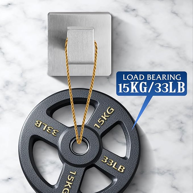 Towel Hooks for Bathrooms, Heavy Duty Wall Mounted Stainless Steel Modern Hook, 2 Pack – Ideal for Hanging Towels, Robes, Coats, in Kitchen, Bedroom, Bathroom, or Hotel (2, Brushed Nickel)