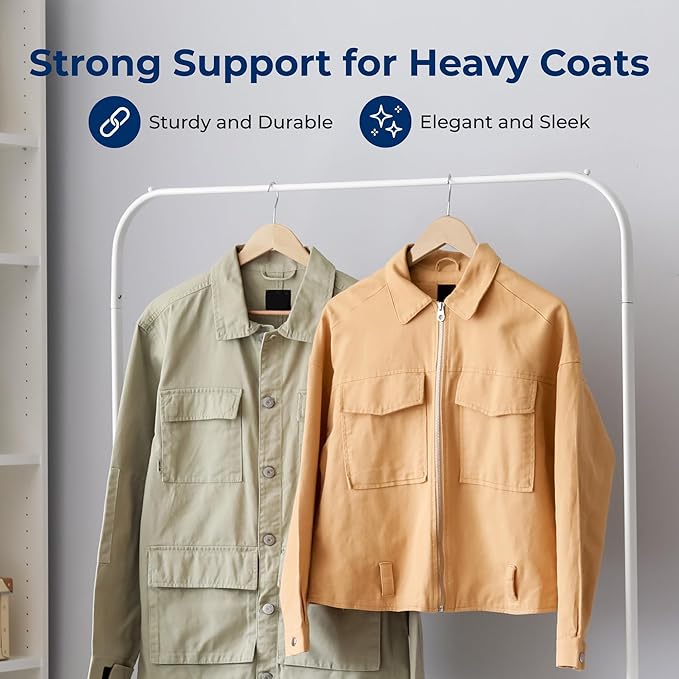 SereneLife 30-Pack Heavy Duty Wooden Hangers – Solid Wood Clothes Hanger Set with 360° Swivel Hook, Pant Bar & Notches for Jackets, Suits, Dresses, and Tops – Natural Smooth Finish