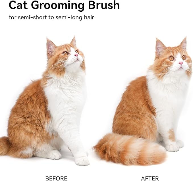 Aumuca Cat Brush for Shedding, Cat Brushes for Indoor Cats, Cat Brush for Long or Short Haired Cats, Cat Grooming Brush Cat Comb for Kitten Rabbit Massage Removes Loose Fur