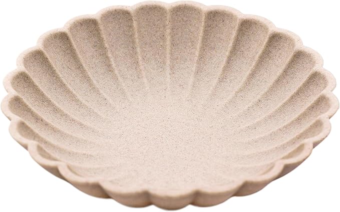 Ocean-Inspired Scallop Decorative Bowl, Fruit Bowl Home Decor, Key Bowls Entryway Decor, Coffee Table Tray, Handmade Non-Slip Decorative Tray with Coastal Charm (Frosted clay)