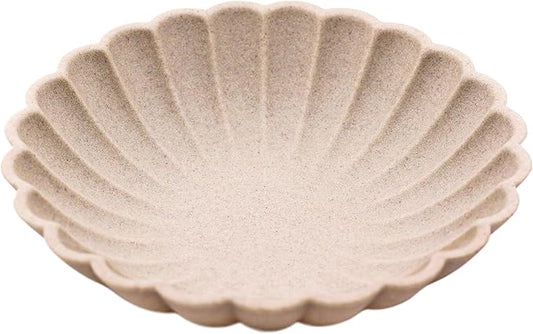 Ocean-Inspired Scallop Decorative Bowl, Fruit Bowl Home Decor, Key Bowls Entryway Decor, Coffee Table Tray, Handmade Non-Slip Decorative Tray with Coastal Charm (Frosted clay)