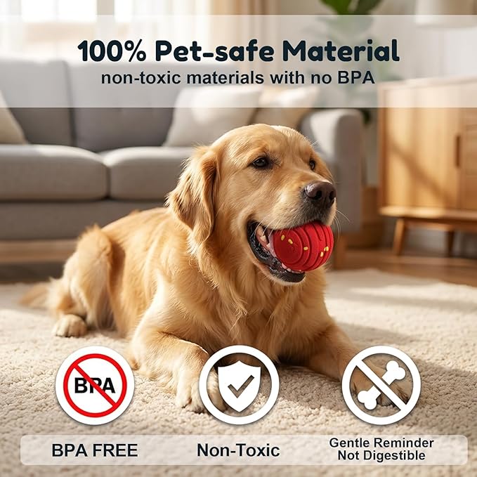 Interactive Dog Toys with Remote Control, Smart Interactive Dog Ball with 3 Modes, Auto-Moving&Bouncing, High-Resilience&Chew Resistant E-TPU Dog Ball, IPX6 Waterproof, Rolling Ball Dogs