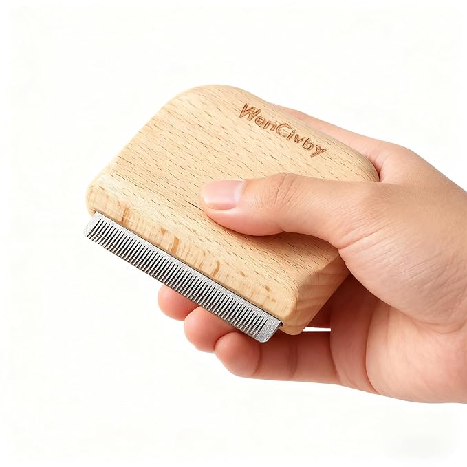 Undercoat Rake Dog Brush Dematting Comb cat shedding tool Dematting Tool Pet Brush Efficiently Detangle and Groom Coats for Large Medium Small Dogs and Cats Comb for Grooming Premium (S 3.03Inch)