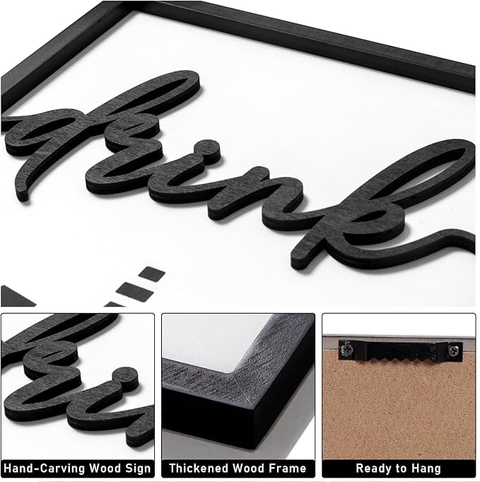 3D Wood Dining Room Wall Decor, Framed Kitchen Pictures Wall Art for Dining Room Wall Decor(Ready to Hang, 12x16 inches, Set of 3, Framed)