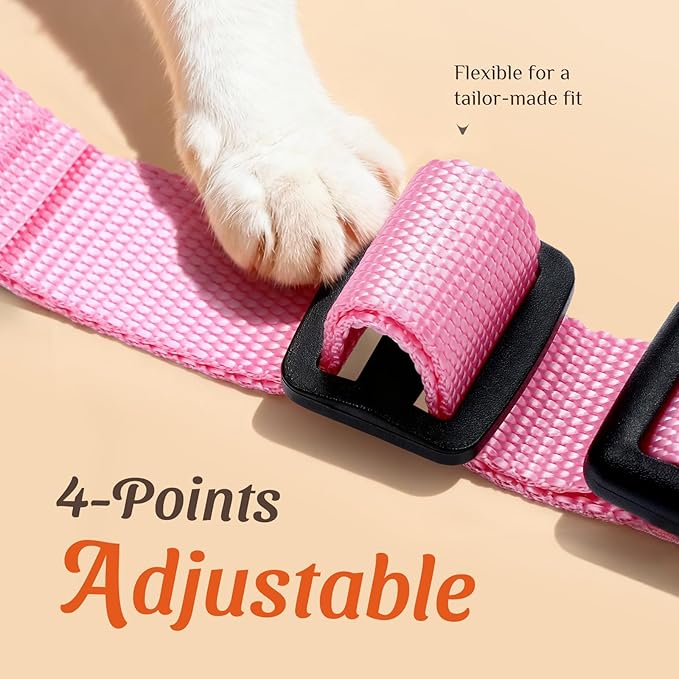 Dooradar Cat Harness and Leash Set, Escape Proof Safe Adjustable Kitten Vest Harnesses for Walking, Easy Control Soft Breathable Mesh Jacket with Reflective Strips for Cats, Pink, M