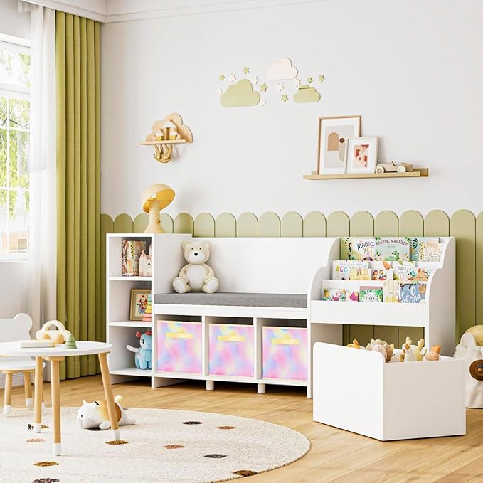 ShellKingdom Storage Bins, Foldable Fabric Storage Cubes And Cloth Storage Organizer Drawer For Closet And Toys Storage, 6 Pack (Chromatic Tie Dye)