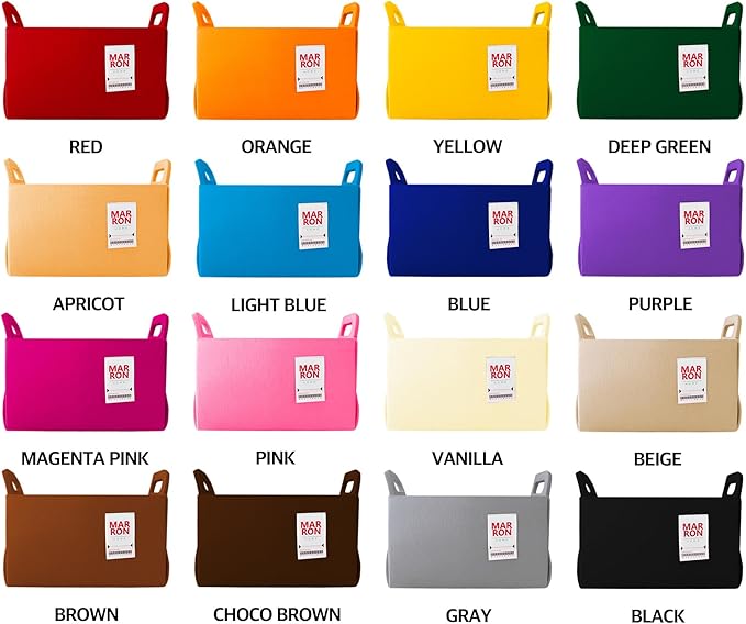 Collapsible Felt CHARCOL Storage Bin Small 7.1"x5.1"x5.1" – Foldable Basket with Handles for Closet, Toy Storage, Laundry Room Organization, Decorative Storage Baskets for Shelves, Nursery