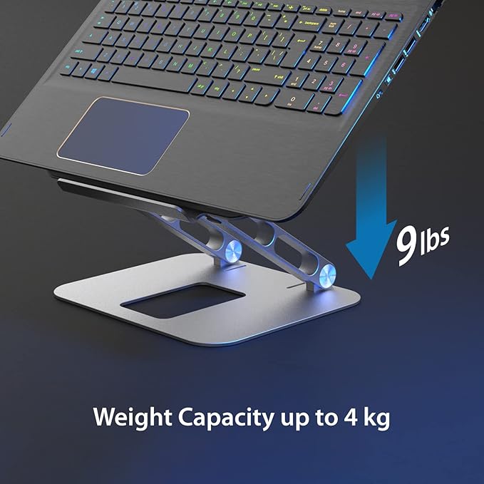 j5create Multi-Angle Aluminum Laptop Stand, Ergonomic Notebook Riser, Suitable for MacBook, Dell, HP, Lenovo, Fits Most laptops up to 16" (JTS127)