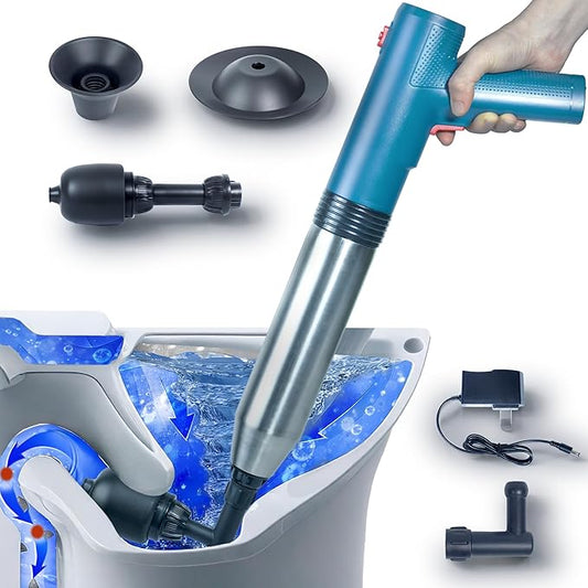 Electric Toilet Plunger, Drain Clog Remover, Air Plunger, Plungers for Bathroom Home Improvement – Powerful High-Pressure Toilet
