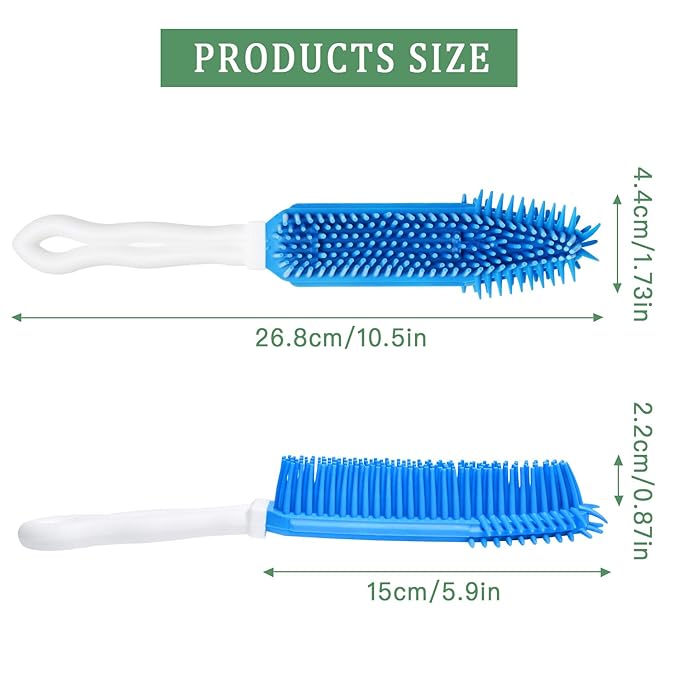 3 Pieces Pet Hair Remover - Car & Auto Detailing Brush, Lint Remover for Dogs Cats, Rubber Massage Brush for Furniture, Car Interiors, Carpet