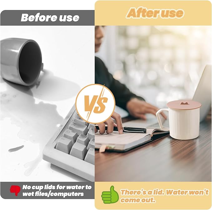 6Pcs Silicone Lids for Cups, 3.9in/10cm Silicone Cup Covers for Drinks Reusable Mug Cover Lid Silicone Coffee Cup Lid Wine Glass Covers Tea Cup Covers for Steeping