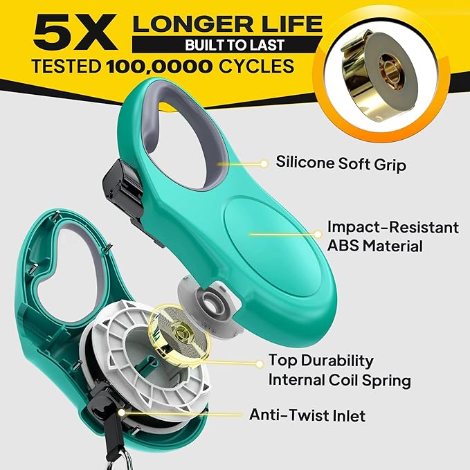 Fida Retractable Dog Leash Large Breed, Heavy Duty 16 ft Dog Walking Leash, up to 110 lbs, 360° Tangle Free, Teel