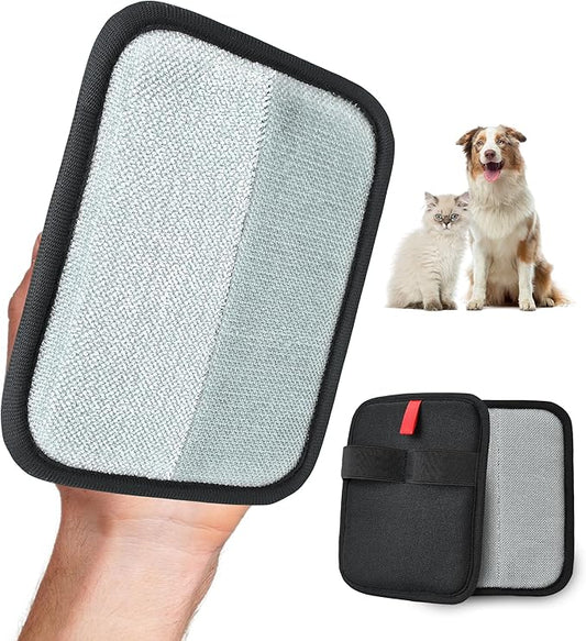 Pet Hair Removal Glove for Cats & Dogs, Electrostatic Fur & Lint Remover for Clothes, Couches, Carpets & Car Seats, Reusable Fur Removal Tool, Upgraded Non‑Slip Pet Hair Remover, 2-Pack