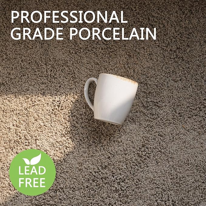 Bosmarlin Ceramic Coffee Mug Set of 4, 17 Oz, Coffee Cups with Big Handle, Microwave Safe, Unique Reactive Glaze (Multicolor, 17 Oz)