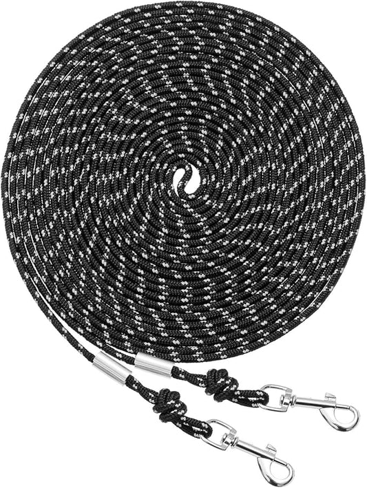 Reflective Cat Leash - 30 Feet Yard Long Leash, Escape Proof Durable Walking Leads, Safe Extender Pet Tie Out Leash Outdoor Training Playing Camping for Kittens/Puppies/Rabbits/Small Animals