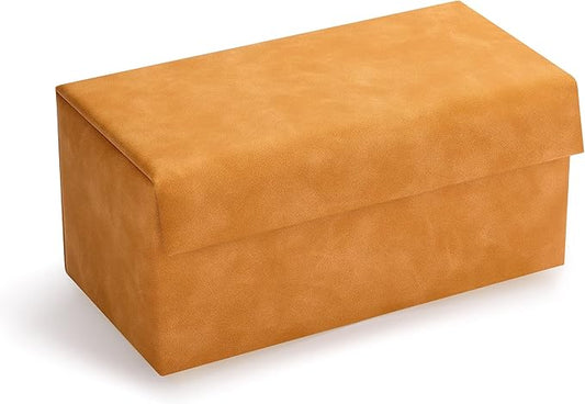 Jewelry Box for Girls, 3-Layer Stackable Jewelry Organizer Trays for Women Gift with Necklace Earring Ring Holder, Brown