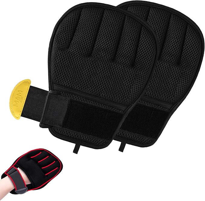 Pet Hair Remover Glove for Cats & Dogs, Patented Adjustable Strap, Reusable Five-Finger Grooming Glove, Non-Slip Fit, Removes Pet Hair from Couch, Carpet, Laundry & Car Seat, 2 Pcs