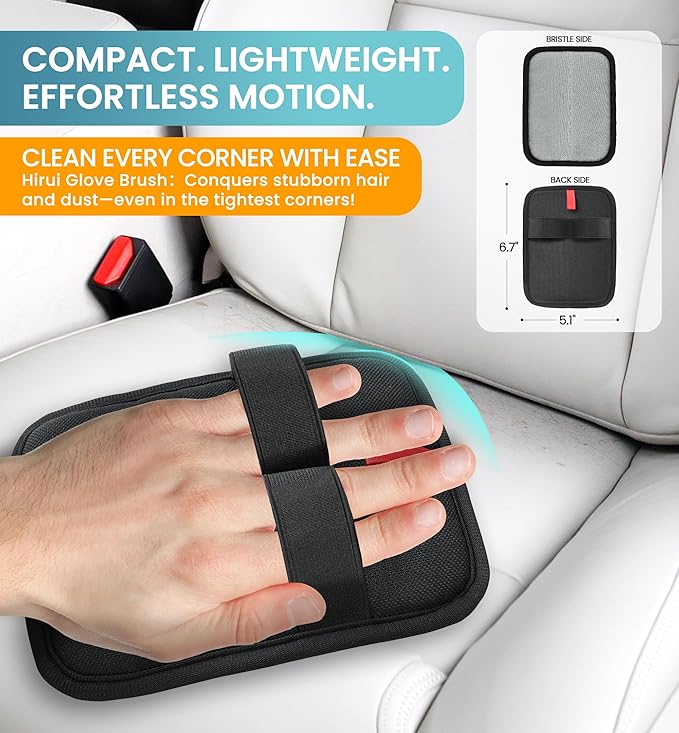 Pet Hair Removal Glove for Cats & Dogs, Electrostatic Fur & Lint Remover for Clothes, Couches, Carpets & Car Seats, Reusable Fur Removal Tool, Upgraded Non‑Slip Pet Hair Remover, 1-Pack