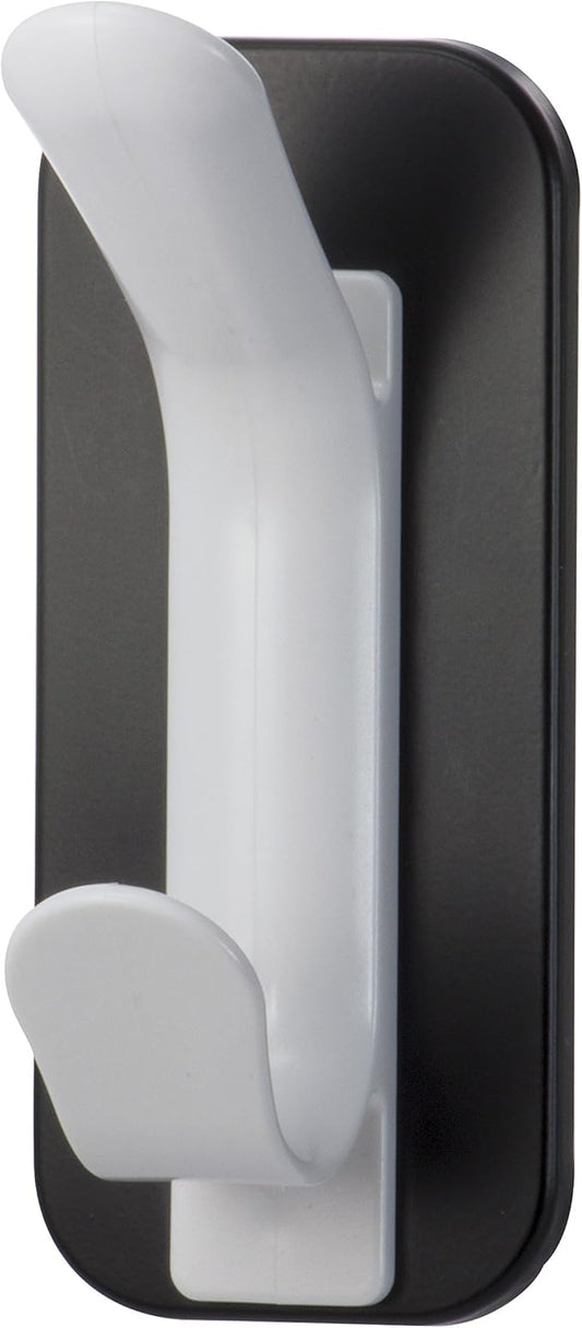 Officemate Magnet Plus Magnetic Double Coat Hook, Black/White (92522)