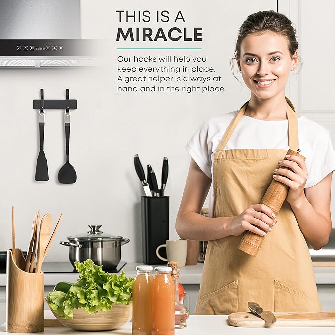 Matte Black Small Coat Rack Wall Mount – 6 Inch Stainless Steel Hook Rail with 2 Double Coat Hooks – Wall Mounted Entryway Organizer for Coats, Hats, Bags, Towels, Robes, Closet or Bathroom