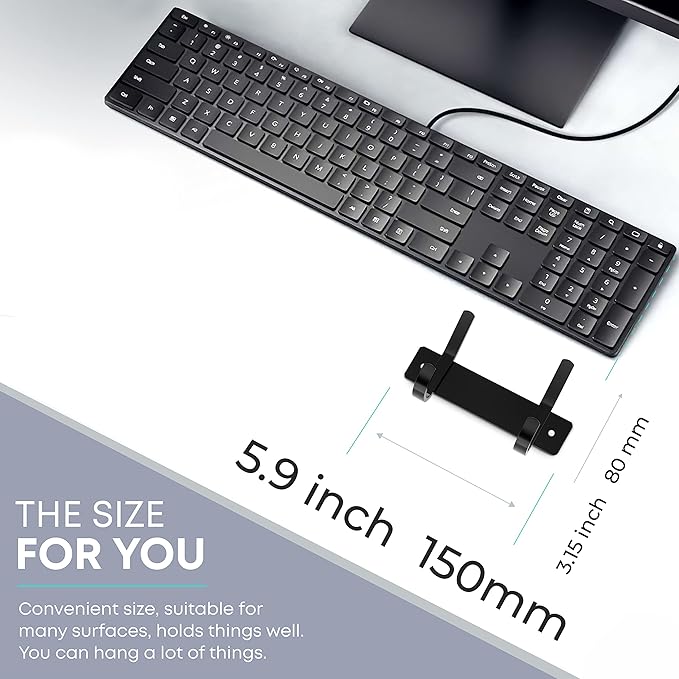 Matte Black Small Coat Rack Wall Mount – 6 Inch Stainless Steel Hook Rail with 2 Double Coat Hooks – Wall Mounted Entryway Organizer for Coats, Hats, Bags, Towels, Robes, Closet or Bathroom