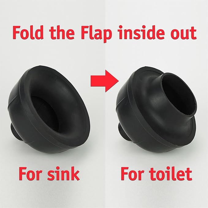 SteadMax Heavy Duty Toilet Plunger, Commercial Grade Double Thrust Force Rubber Cup with Wood Handle, 2 Pack (22")