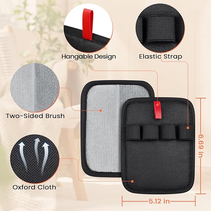 2 Pcs Pet Hair Removal Glove for Dogs & Cats, Electrostatic Pet Hair Gloves, Reusable Pet Hair Remover Glove, Washable Animal Fur Removal Tool for Couch, Carpet, Car Seat, Clothing