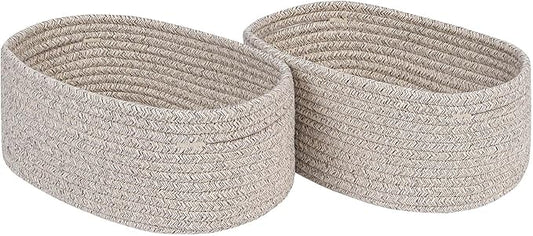 CubesLand Small Storage Baskets for Shelf,Cube Organizer Basket Bin,Woven Baskets for Shelves,Soft Toys Storage Basket,Baby Nursery Basket Bin,Home Decor 12 x 8 x 5.11 inches Light Brown