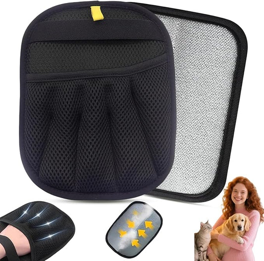 Pet Hair Remover Glove - Reusable Electrostatic Five-Finger Gloves for Cat/Dog Hair Removal on Furniture, Carpet & Clothes (1PCS)