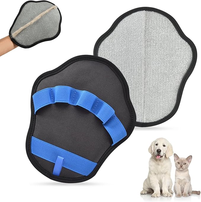 AstraLoom Pet Hair Removal Glove for Cats & Dogs, Upgraded Reusable Electrostatic Pet Hair Remover Gloves, Pet Hair Remover for Couch, Carpet, Car Seat & Laundry (2PCS)